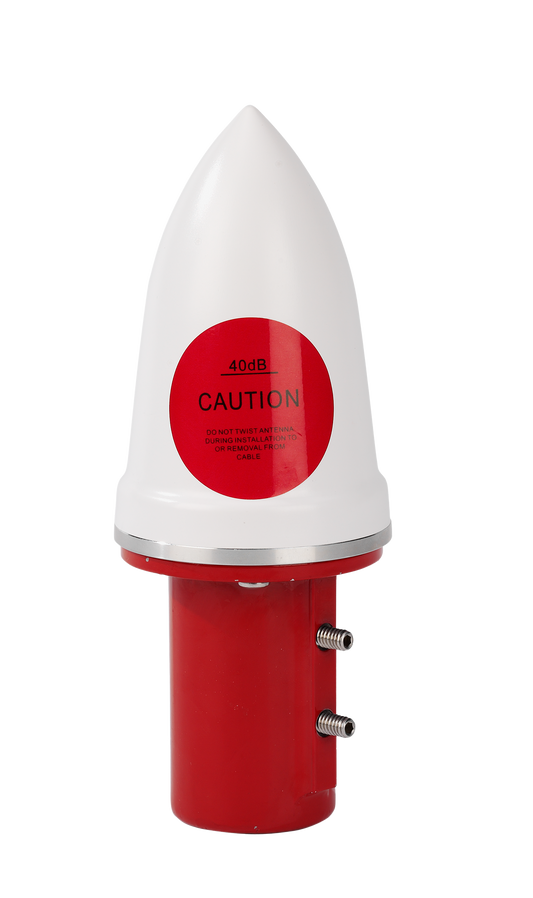 GPS Timing Antenna, 26 dB, HR, Red Collar Mount, N-type female